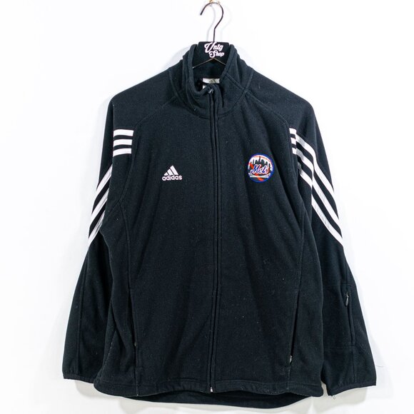 Adidas MLB New York Mets Fleece Zip Up Jacket Small Y2K Sportswear Baseball - Picture 1 of 10